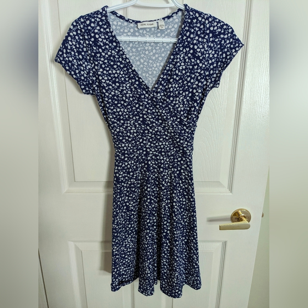 navy & white size S dress